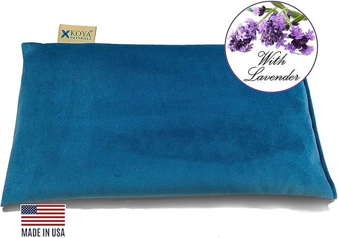 KOYA Naturals Soft Velvet Microwave Heating Pad for Cramps with Lavender- Microwavable Moist Heat Bag - for Neck, Muscles, Joints, Stomach Pain, Menstrual Cramps (Turquoise)