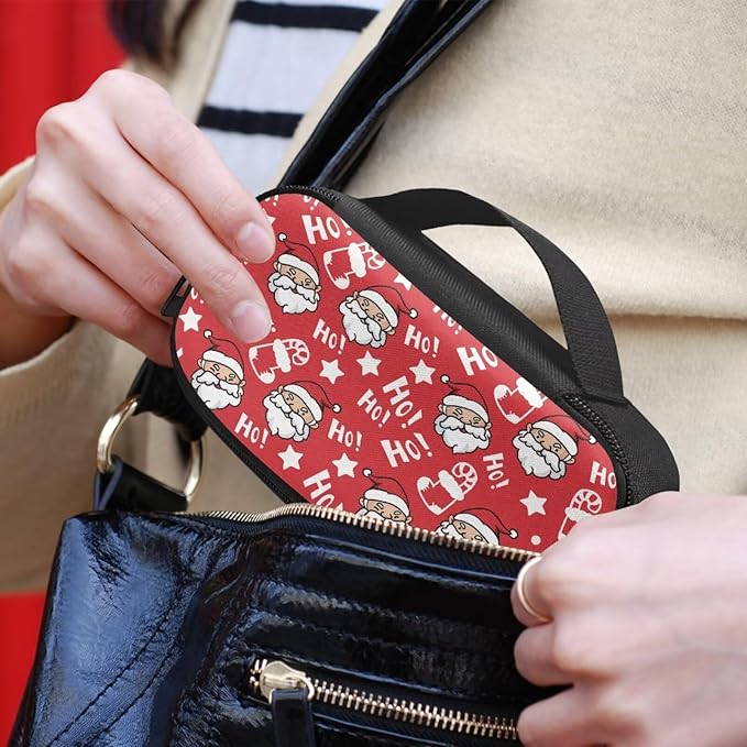 Christmas Santa Claus Insulin Cooler Travel Case Diabetic Medication Insulated Organizer Portable Medicine Cooling Bag for Insulin Pen and Medical Diabetic Supplies Christmas Decor