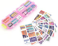 Deke Home - Portable Pill Organizer with 10 Compartments & Medication Label Stickers, Daily Pill Box for Travel, Vitamins, Supplements & Medicine Storage, Compact, Colorful, Easy to Identify (Pink)