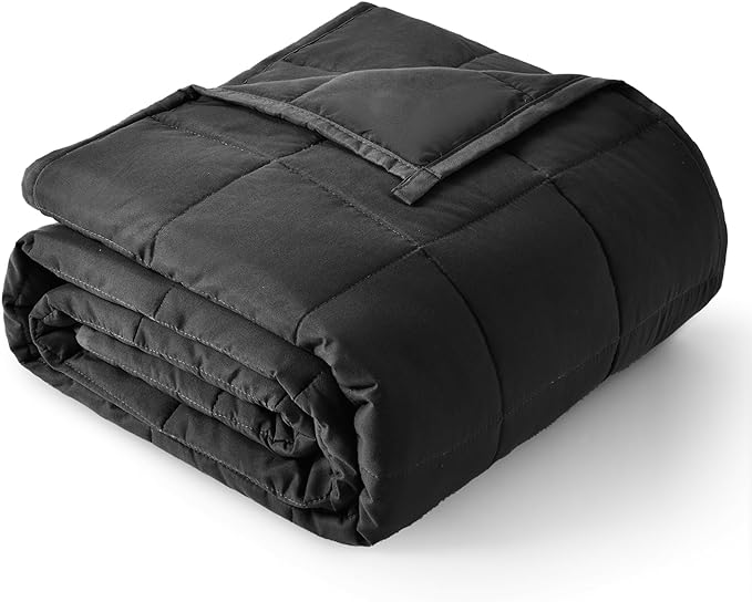 Topblan Weighted Blanket for Adults 20lbs, Breathable Cooling Weighted Blanket, Soft Heavy Microfiber Material with Glass Beads Blanket for All Season, Sofa Bed, 60"x80" Queen Size, Black