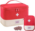 Medication Organizer Storage Bag,Large Capacity Portable Pill Bottle Organizer with Hand, Empty First Aid Kit for Home and Travel