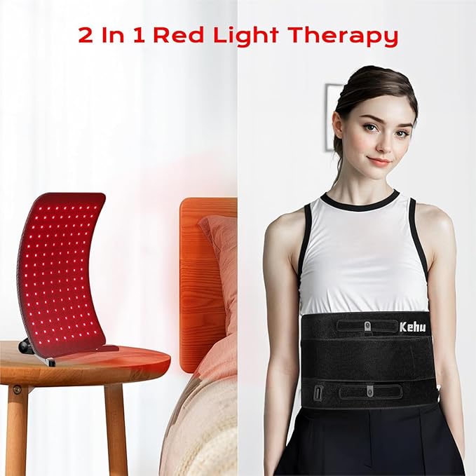 Red Light Therapy, 2 in 1 Red Light Therapy for Face and Body, 660nm and 850nm Infrared Light Therapy, Red Light Panel at Home for Pain, Skin, Back, Leg, Waist, Joints, Muscles