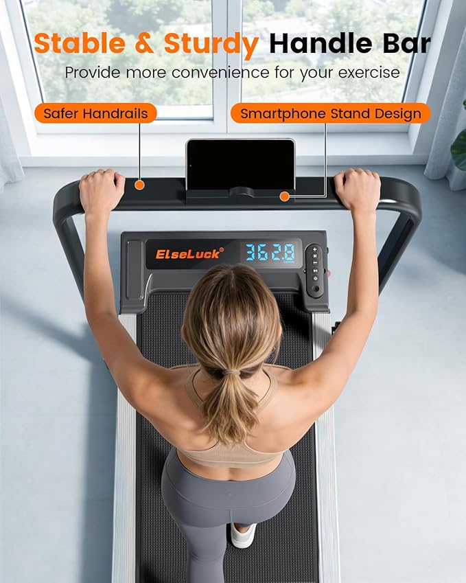 Walking Pad with Incline and Handle Bar, 2.5 HP Quiet Walking Pad Treadmill with 265 LBS Capacity, Portable Under Desk Treadmill, Foldable Treadmills for Home Office