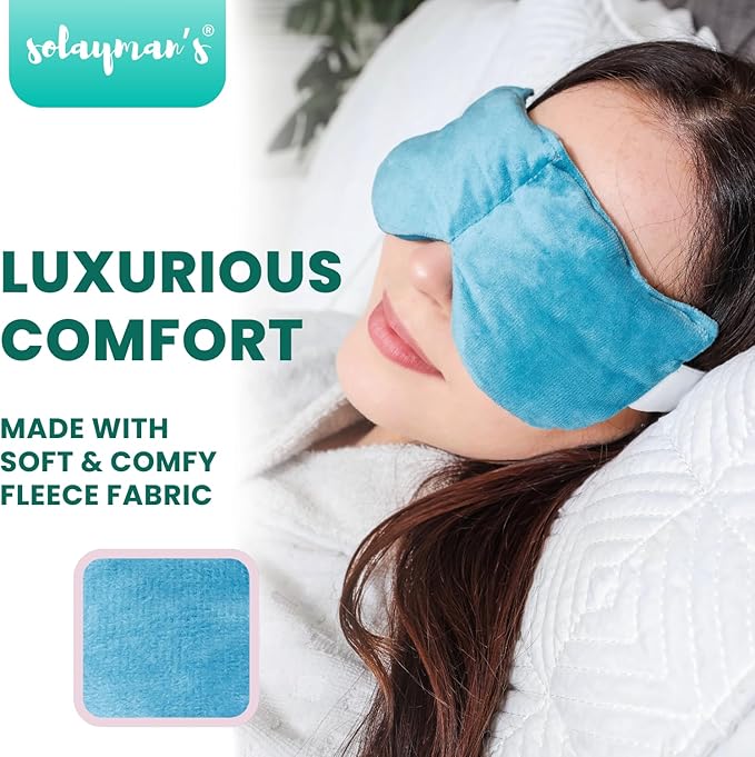 Heated Eye Mask for Dry Eyes - Microwavable Moist Heat Eye Compress for Stye Relief, Warm Eye Compression Pad for Dark Circles, Puffy Eyes & Dry Eye Therapy, Reusable Heating Eye Mask