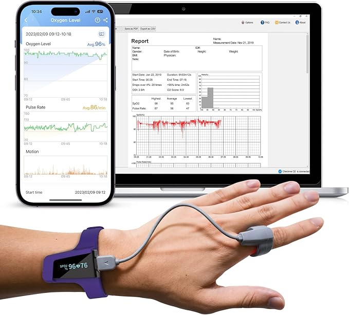 Sleep SPO2 Ring Sensor, O2 Ring Probe for CheckmeO2 Max, Visual Oxy, Oxiband & SleepU