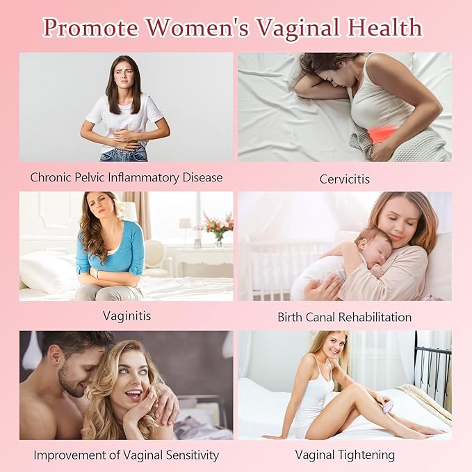 Female Vaginal Health Device, red Blue Yellow Led Light 3 in 1 Intimate Device for Women Exercises，Tighten Pelvic Floor Exercises Kegel Exerciser