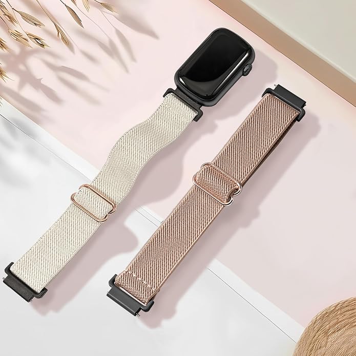 2 Pack Stretchy 16mm Nylon Bands Compatible with FITVII HM08/MorePro HM08/Amzhero-Runfit D26/KALINCO Slim Fitness Tracker