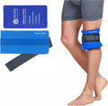 Koo-Care Flexible Gel Ice Pack & Wrap with Elastic Strap for Hot Cold Therapy - Great for Sprains, Muscle Pain, Bruises, Injuries, Etc. (Neck, Arm, Elbow, Waist, Knee, Ankle)(Medium)