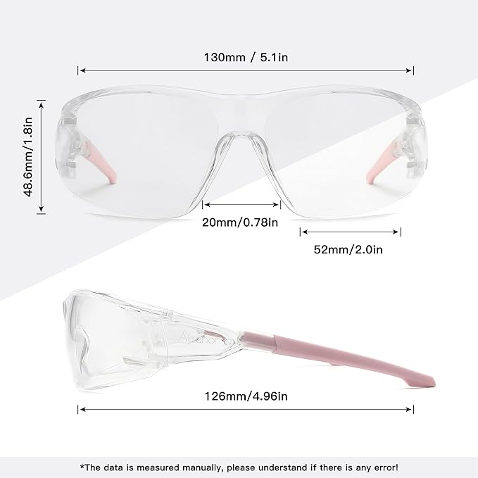 Alsenor Anti Fog Goggles Wrap-Around Shooting Safety Glasses Blue Light Blocking Protective Eyewear ANSI Z87 Cycling Glasses