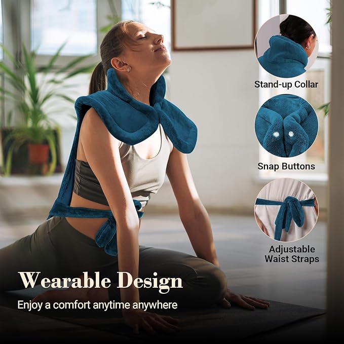 COMFIER Large Heating Pad for Back, FSA Eligible HSA Heating Pad for Neck and Shoulders and Back, Heated Neck Wrap, 3 Heat Levels & 90-Mins Auto Shut Off, Gifts for Women Men