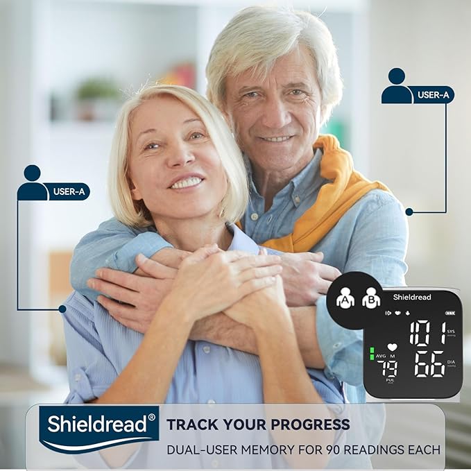 Rechargeable Blood Pressure Monitor Adult Cuff, Blood Pressure Cuff Wrist with Voice Broadcast, Blood Pressure Machine with Irregular Heartbeat, Including Travel Case & USB Cable