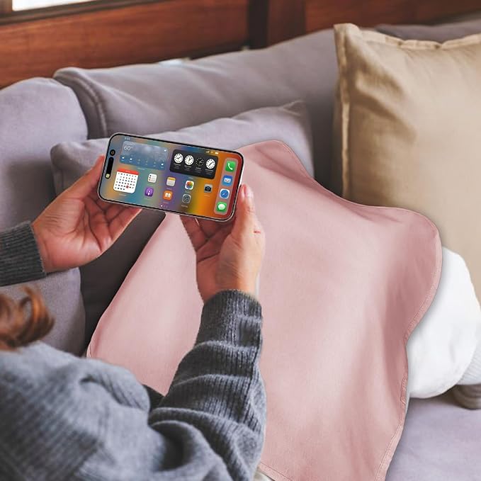 Faraday Blanket, Protection Cotton Blanket, for Cell Phone,Tablet,Laptop- Protection Against Direct Contact from 5G Signal,WiFi,Bluetooth,EMF,RF (Pink)