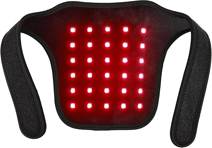 UTK Red Light Therapy for Neck Pain Relief, Infrared Red Light Therapy Device for Cervical Pain, 660&850nm, 30pcs 4-Chips-in-1 LEDs Light Therapy at Home