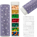 Pill Case for Purse Bling 7-Day Pill Organizer Weekly Compact Medicine Containers Travel Medication Box Holder for Traveling Women(Purple)