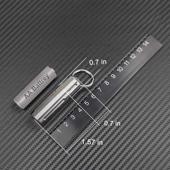 SHD Pill Holder Keychain,Titanium Waterproof Single Pill Box Container,Portable Small Pill Case for Outdoor Travel Camping
