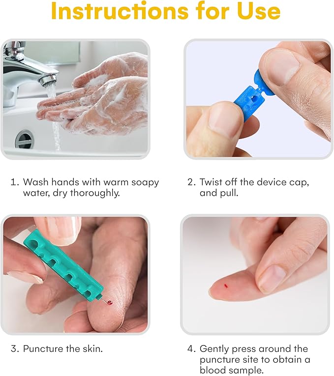 Lancets for Diabetes Testing - 30 Gauge Diabetic Lancets for Blood Testing and Glucose Testing - Fits Most Lancing Devices - Sterile, Single Use 30g Blood Sugar Lancets - Multicolored - 200 Count