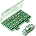 Pill Organizer 3 Times a Day, Daily Pill Box with Morning Noon Night Compartments, Portable Medicine Organizer for Travel, Work & Home (Green)