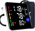 Blood Pressure Monitor Rechargeable Upper Arm Blood Pressure Monitors for Home Use Large Screen Bp Machine, 2x120 Memory, Voice Broadcast Bp Monitor (Black)