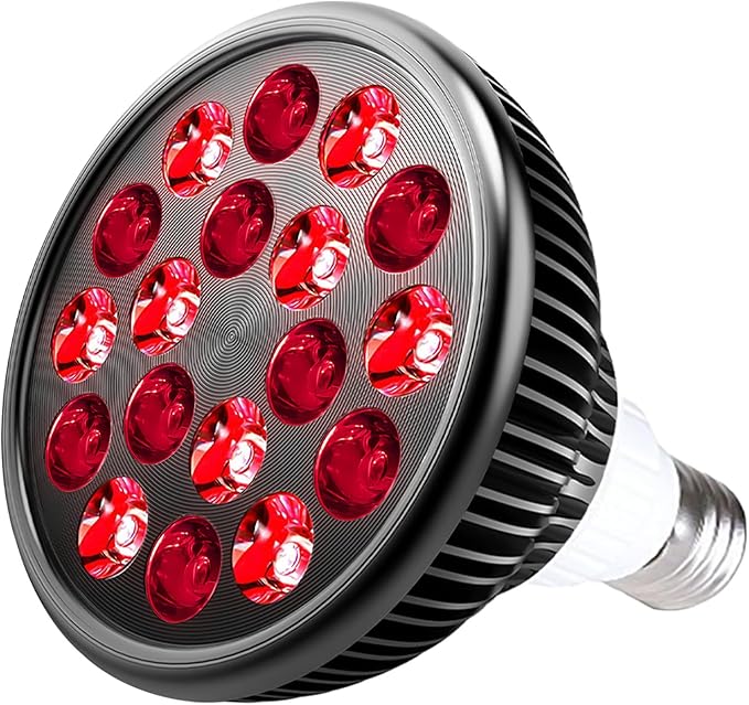 Red Light Therapy Bulb, Red Light Therapy for Body and Face Use, 18 LEDs 660nm Red and 850nm Near Infrared Red Light Therapy Lamp Suitable E26 Socket (Only Bulb)