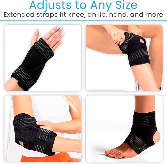 Arctic Flex Multi-Purpose Ice Pack Wrap - Reusable Gel Ice Packs for Ankle Injuries, Hot & Cold Compression Therapy for Pain Relief, Plantar Fasciitis, Achilles Tendonitis, Knee, Elbow & Hand Pain