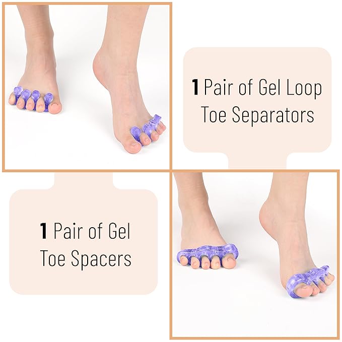 Dr. JK- ToePal Gel Toe Separator, 2 Pairs, Toe Spacers, Bunion Corrector