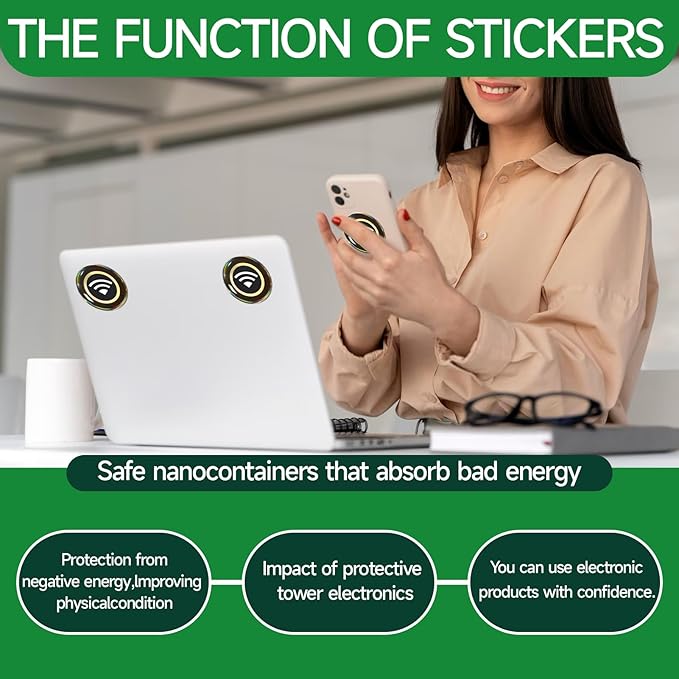 6 Pieces Blocker Protection Neutralizers Stickers for Cell Phones Tablets Laptops Computer WiFi Printer TV