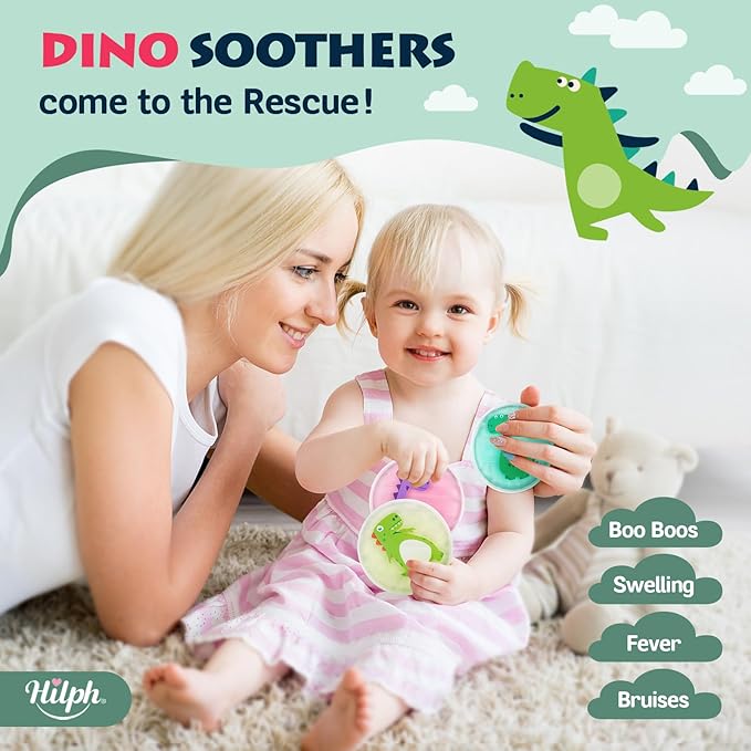 Hilph Kids Ice Packs for Boo Boos - FSA Eligible HSA, 3 Pack Gel Ice Packs for Toddlers & Children Injuries Reusable, Soft Small Hot & Cold Pack for Bumps, Bruises, Fever, Get Well Gifts