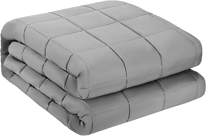 VEVOR Weighted Blanket 88 x 104 inch - King Size, 25 lbs Heavy Blanket with Cooling Glass Beads, Soft & Breathable for All-Season Use, Suitable for Adults 250-310 lbs, Ideal Gift Choice (Grey)