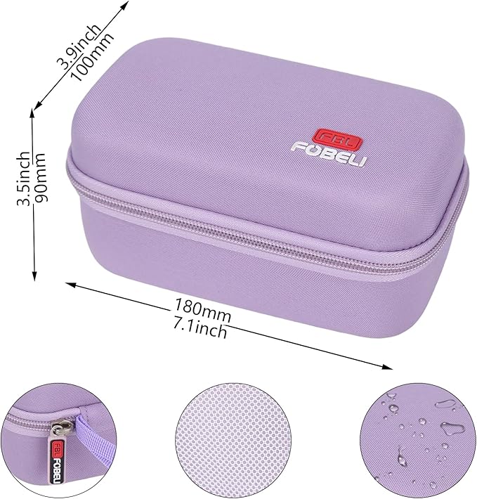 FBLFOBELI Hard Travel Case for NuFACE MINI+ Starter Kit, Hunvva EP-300 Mini Microcurrent Facial Device (Case Only) (Purple)