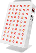 Red Light Therapy Panel 5 Wavement 60 Dual Chip LEDs 630+660+810+830+850nm Red and Near Infrared Lamp Therapy Device 100W with Timer & Stand for Body Pain Relief Face Skin Health Sleep White