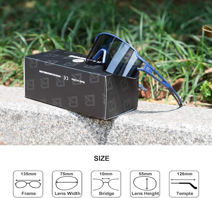ROCKBROS Photochromic Sports Sunglasses for Men Women Cycling UV Protection