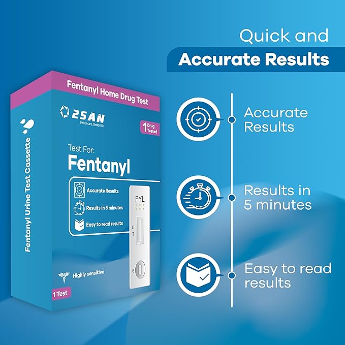 2San Rapid Fentanyl Test – #1 Trusted Brand for Quick & Accurate Detection – Fast 5-Min Home Drug Test – Easy-to-Use Urine Test Kit for Harm Reduction (2 Pack)