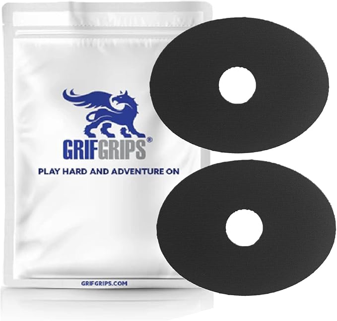 GrifGrips Oval CGM Adhesive Patches — CGM Covers Sensor Patch Overpatch Compatible for Libre 2/3, Guardian 4, Enlite Sensor - Original Adhesive Pack of 15 - Black