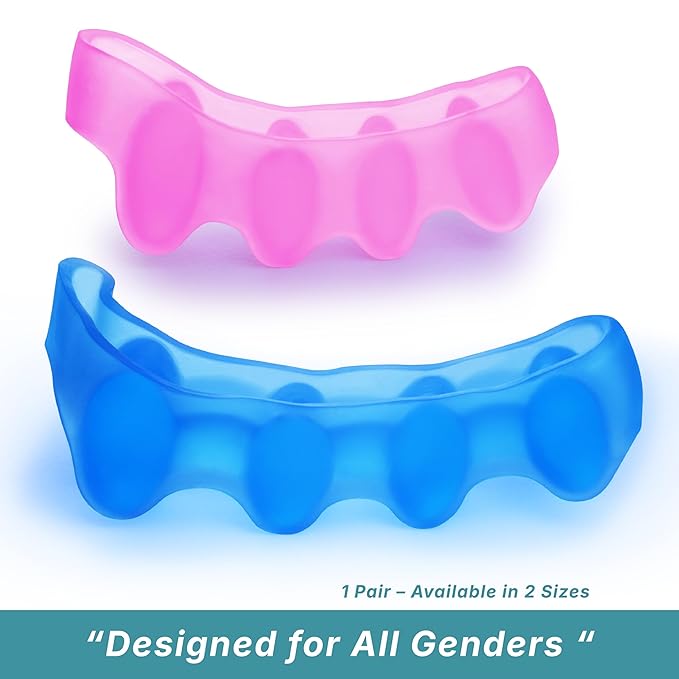 TEGA Toe Separators & Spacers for Men and Women - Silicone Toe Straightener for Bunion Correction, Plantar Fasciitis & Hammer Toe Relief - Restore Natural Foot Shape (Large)
