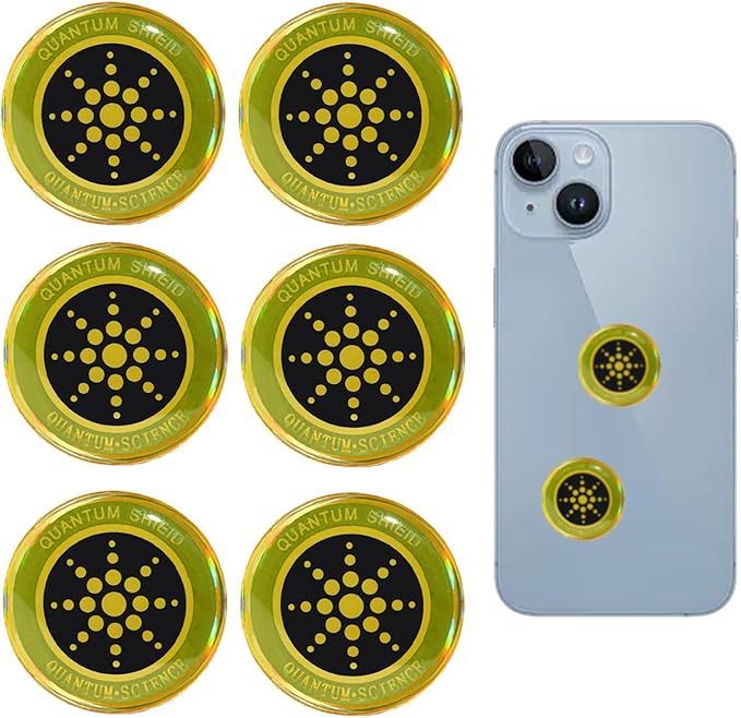 6 Pcs Emf Blocker for Cell Phone,Radiation Blocker,Emf Stickers for Cell Phone,A Practical Gift for Tech Lovers for Smart Phones/Tablets/Laptops Electronic Devices Blockers