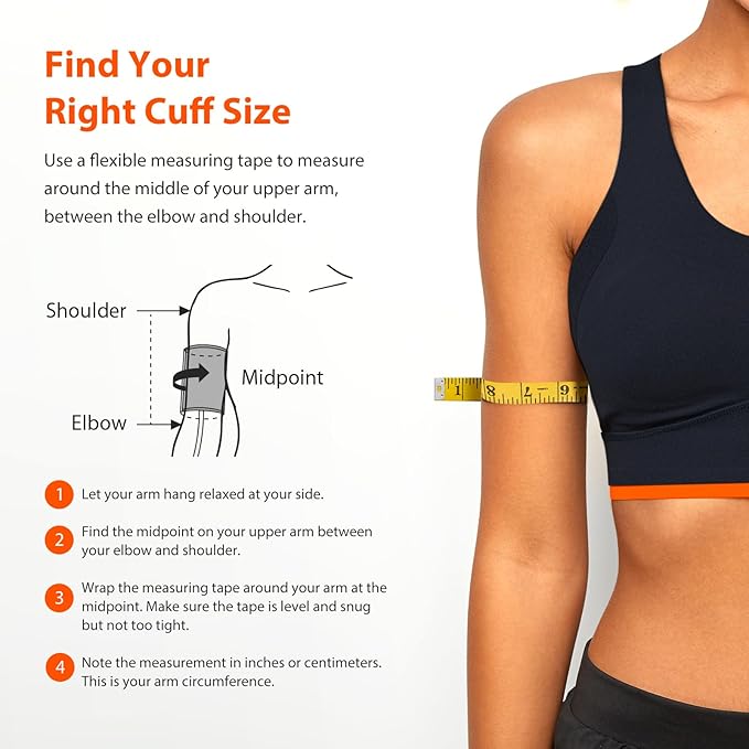 iHealth Extra Large Adult Replacement Blood Pressure Cuff for Big Arms (16.5"-18.9", 42-48cm), Compatible for iHealth Track Smart Upper Arm Blood Pressure Monitor, Cuff Only
