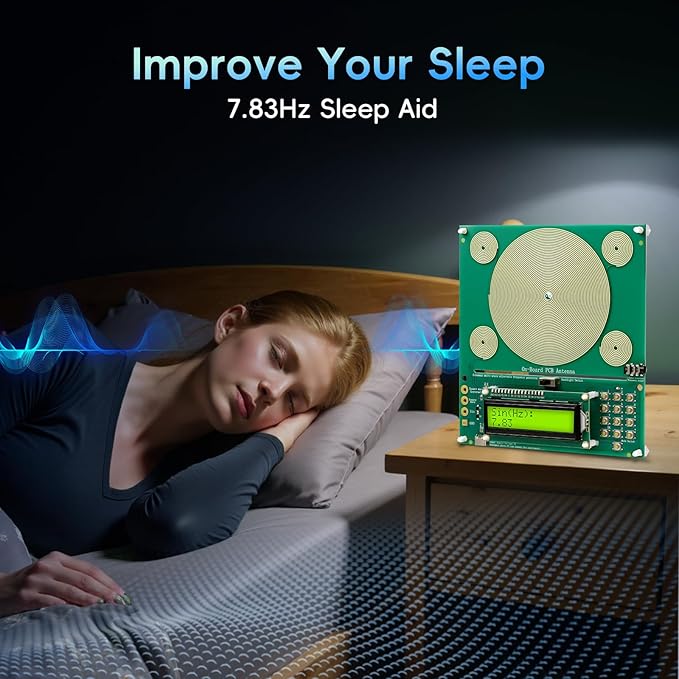 Frequency Generator for Healing | Adjustable Schumann Resonance Generator – 7.83Hz Natural Frequency Device for Deep Sleep, Meditation, Yoga | USB Type-C Powered | 0.01Hz–200KHz Sound Therapy Tool