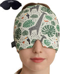 Migraine Relief Cap, Reusable Headache Relief Cap with Hot & Cold Therapy, Soothing Headache Hat, Odorless Gel Ice Head Wrap for Tension, Stress, Sinus & Headache, Rainforest Style, 1Pc