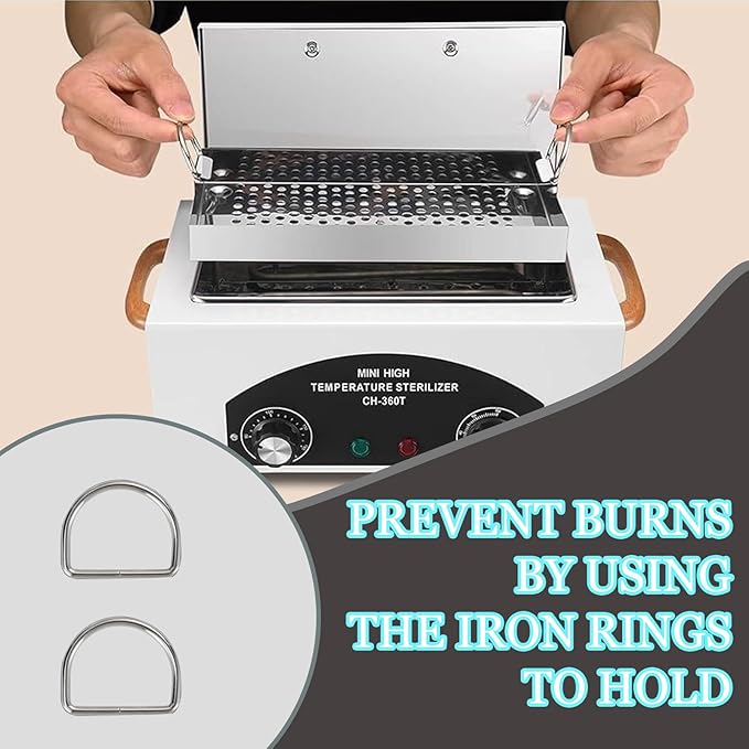 High Temperature Sterilizer Autoclave Machine,110V 300W 1.5L ，Nail Tool Sterilizer with Timer for Sundry Beauty Hair Nail Metal Tools，Metal Tool Cleaner Machine