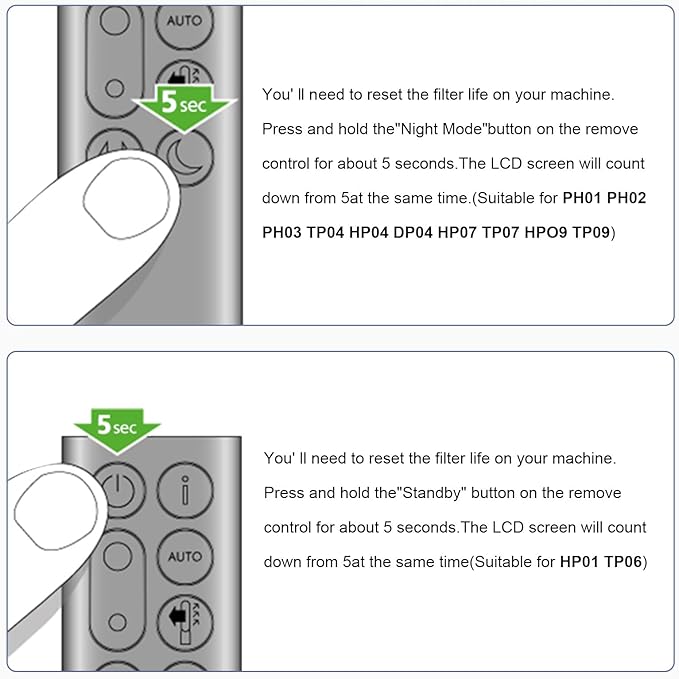 2 Pack 360° Combi Glass HEPA + Carbon Air Purifier Filter Compatible with Dyson HP04 TP07 TP06 HP06 TP04 TP7A PH02 PH01 PH03 PH04 PH3A HP09 TP09 HP07 HP10 TP10 HP4A HP7A DP04 Air Purifier, #965432-01