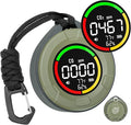 Portable CO ＆ CO2 Detectors for Travel, 4-in-1 Carbon Monoxide and Carbon Dioxide Monitor with Magnetic Suction, Rechargeable CO CO2 Alarm Temp/Humidity Sensor,120-140HR Standby for Home/RV