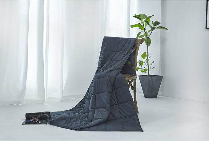 RelaxBlanket Premium Cotton Adult Weighted Heavy Blanket | 60''x80'',17lb | Enjoy Natural Deep Sleep | Dark Grey