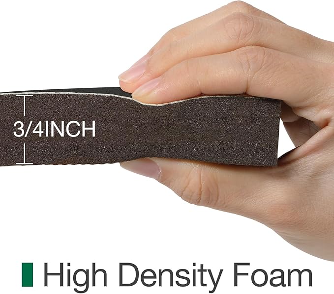 LUMI Anti Fatigue Cushioned Comfort Mats for Standing, 3/4 Thick Ergonomic Mats for Desk Office, Non-Slip, Ultra Soft, Memory Foam Rugs for Home, Kitchen, Laundry, 20"x39", Black