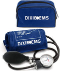 Dixie EMS Deluxe Aneroid Sphygmomanometer Blood Pressure D-Ring Cuff - Royal Blue
