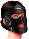 Red Light Therapy for Face Wireless with 400 Leds, 360° Led Face Mask Light Therapy with 4 Modes & Near-Infrared, 2000mAh Rechargeable Led Face Mask with Eye Protection for Anti-Aging & Radiant Glow