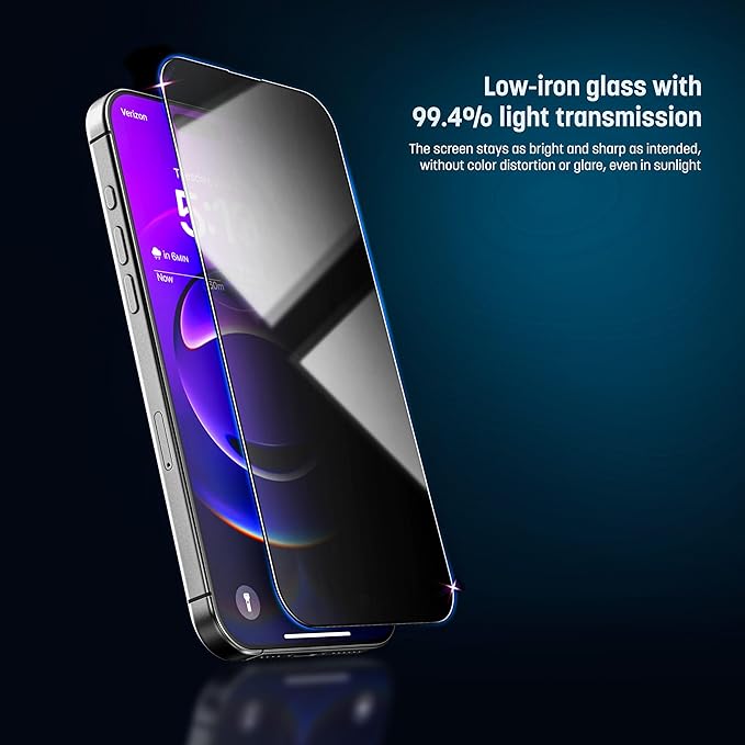 magglass for iPhone 17 Privacy Screen Protector, (6.3") Anti-Spy Tinted Tempered Glass (Easy Applicator Included)