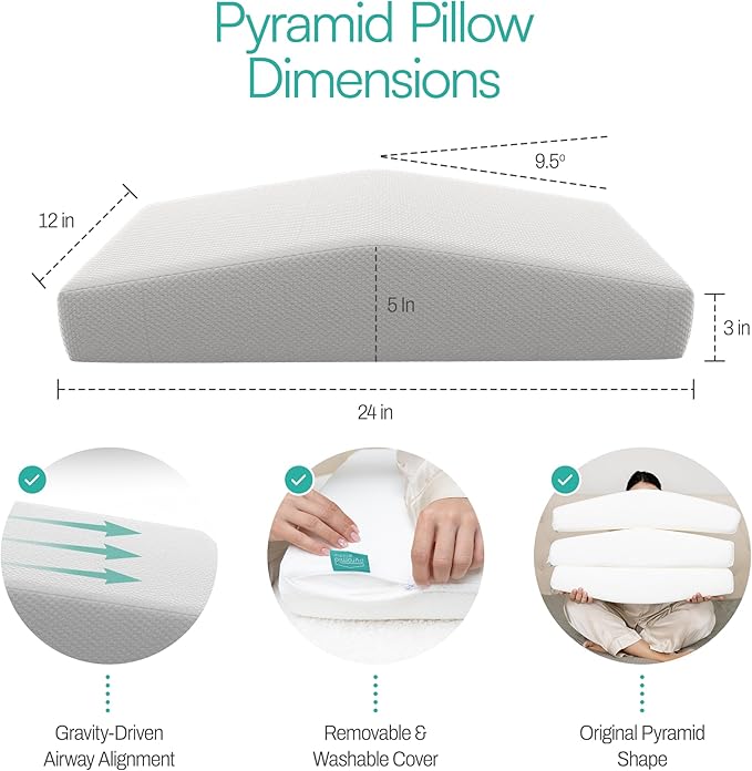 The Original Anti-Snoring Pillow for Side Sleepers, Snoring Solution and Remedy, Patent-Pending Stop Snore Aid with Memory Foam, Snore Stopper, Anti-Snore Pillow, Anti-Snore Devices