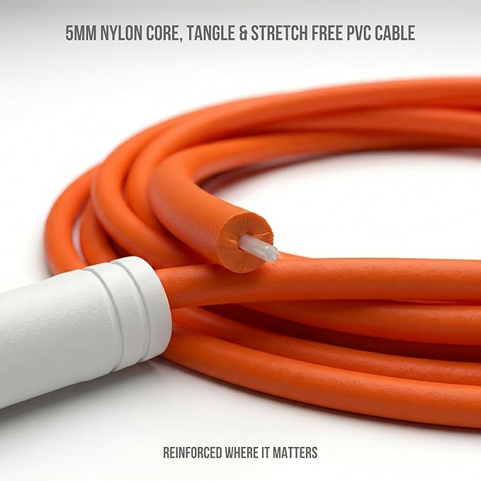 Elevate Rope Professional Beaded Jump Rope - 3m Adjustable, Quality Beads & Poly Cord - For Freestyle, Cardio & Tricks - All Levels & Indoor/Outdoor Use