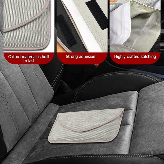 2PCS Faraday Bags for Car Key and Cell Phone, Signal Blocking Bag, Faraday Key Fob Protector, Universal Cell Phone Privacy Card Protection Car Accessories for Anti-Thefting (Silver)
