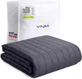 YnM Exclusive 15lbs Weighted Blanket, Bed Blanket for One Person of 140lbs, Ideal for on Queen/King Bed (Dark Grey, 60"x80" 15lbs)